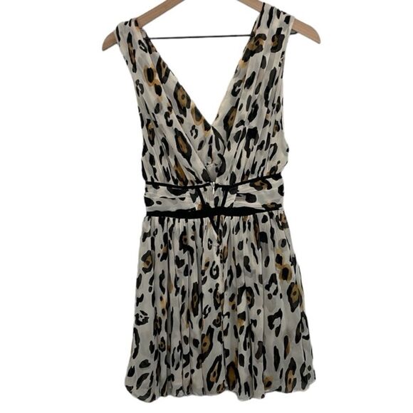 Victoria’s Secret Leopard Print Sleeveless Baby Doll Flowy mini dress Y2K size 0 - Picture 2 of 13